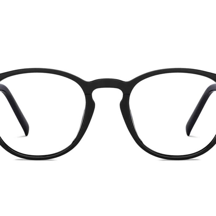 Black Full Rim Round Eyeglasses