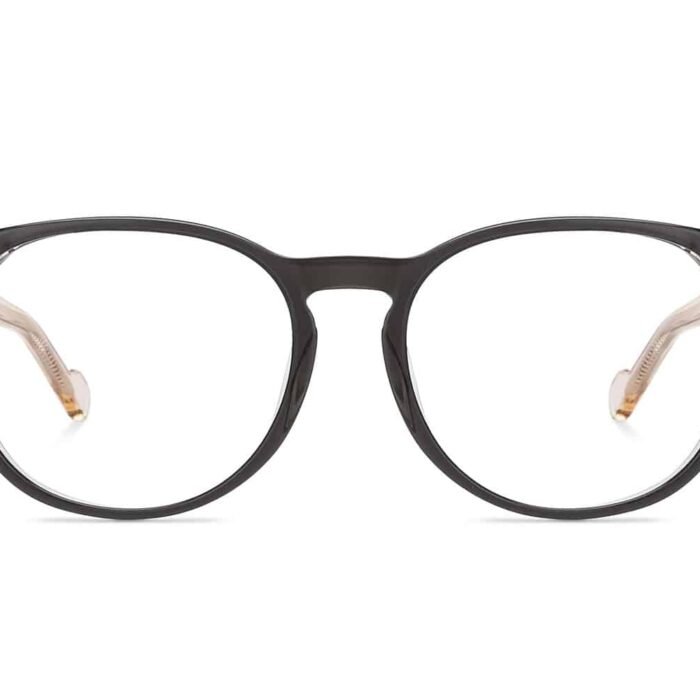 Black Full Rim Round Eyeglasses P133