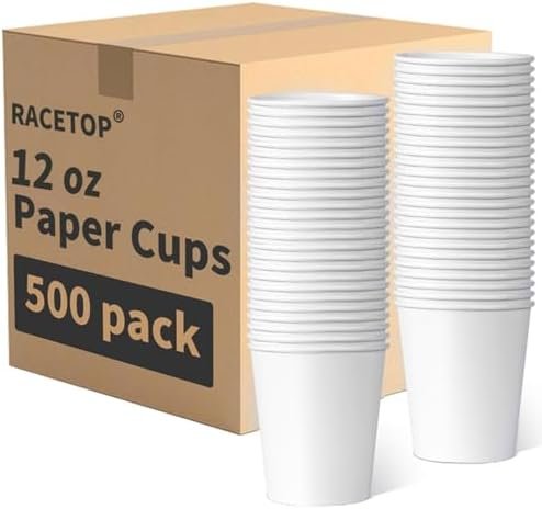RACETOP [500 pack] Disposable Coffee Cups